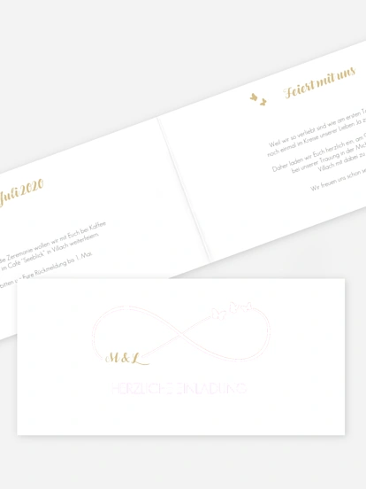Einladung zur Goldenen Hochzeit Endless Love