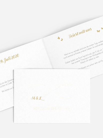 Einladung zur Goldenen Hochzeit Endless Love