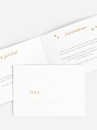 Einladung zur Goldenen Hochzeit Endless Love