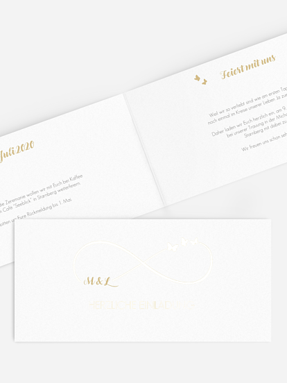 Einladung zur Goldenen Hochzeit Endless Love