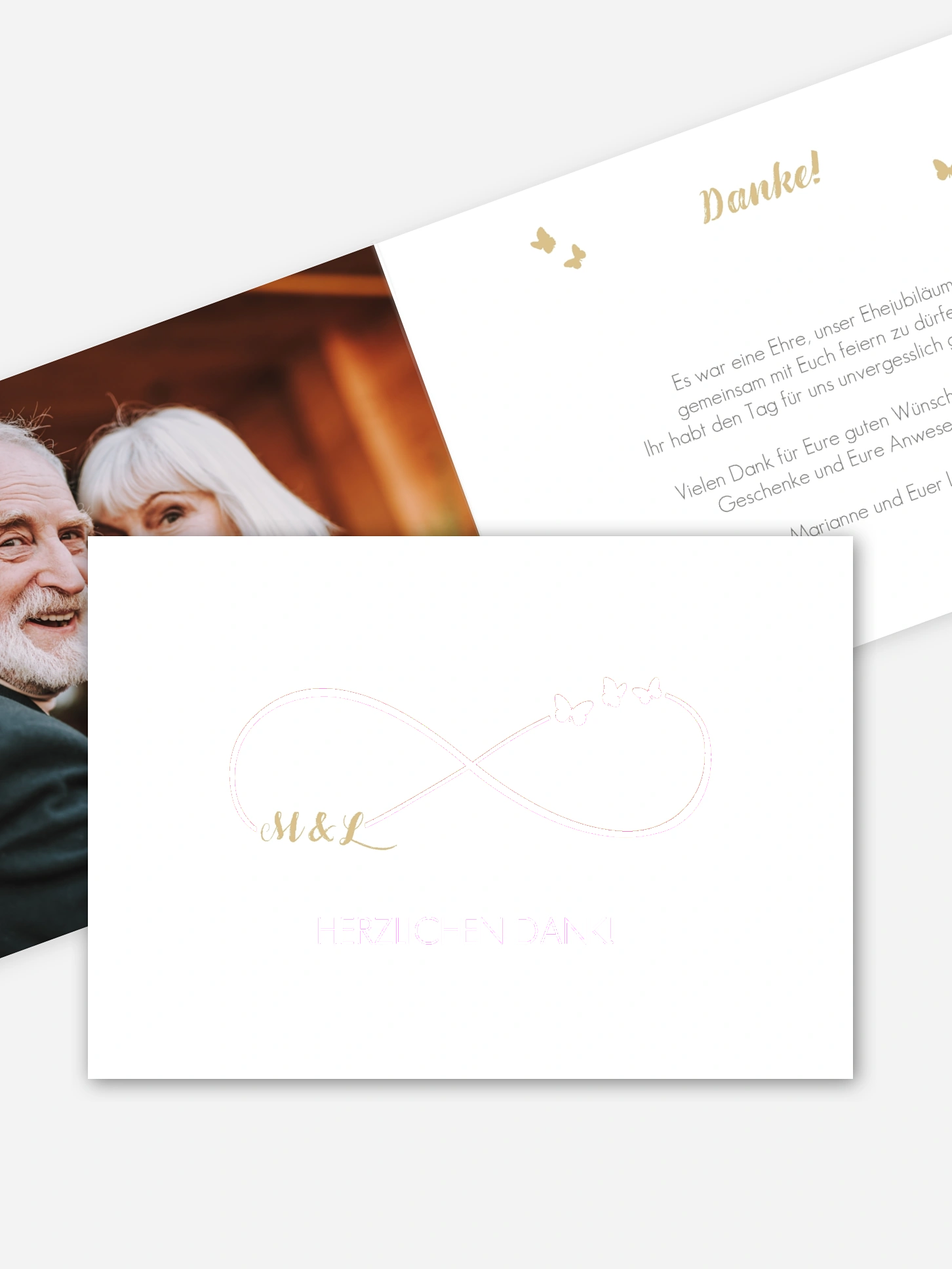 Danksagung zur Goldenen Hochzeit Endless Love