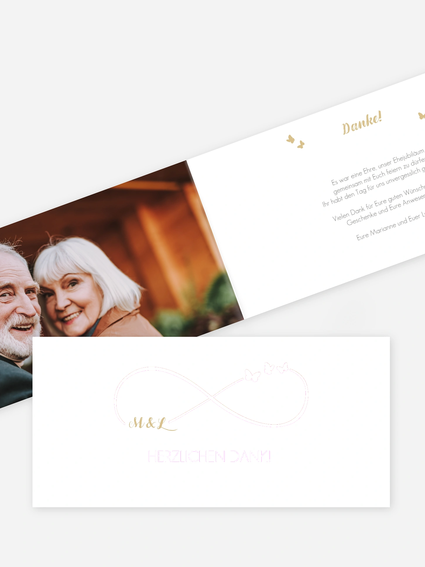 Danksagung zur Goldenen Hochzeit Endless Love
