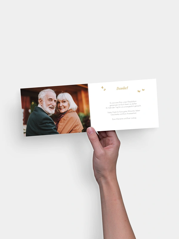 Danksagung zur Goldenen Hochzeit Endless Love