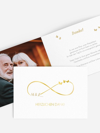 Danksagung zur Goldenen Hochzeit Endless Love