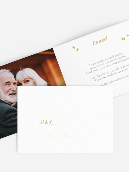 Danksagung zur Goldenen Hochzeit Endless Love