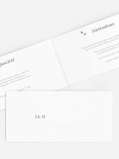 Einladung zur Silberhochzeit Endless Love