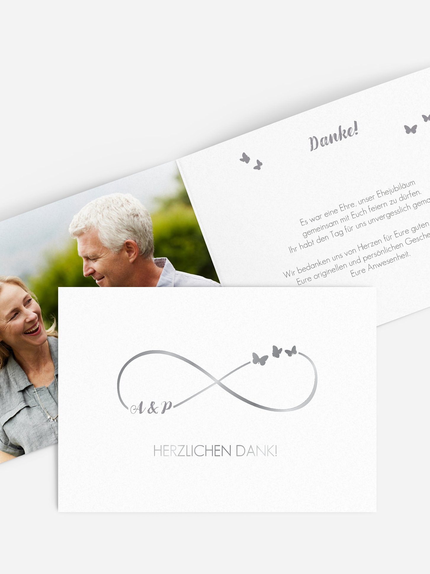 Danksagung zur Silberhochzeit Endless Love