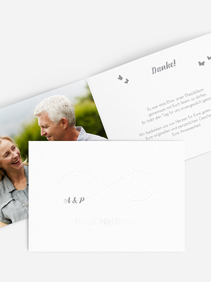 Danksagung zur Silberhochzeit Endless Love