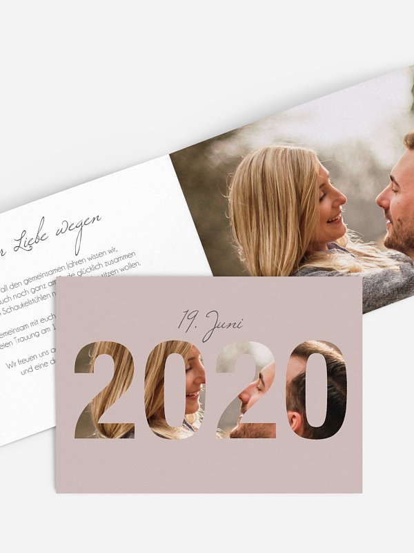 Hochzeitseinladung Durchblick 2020