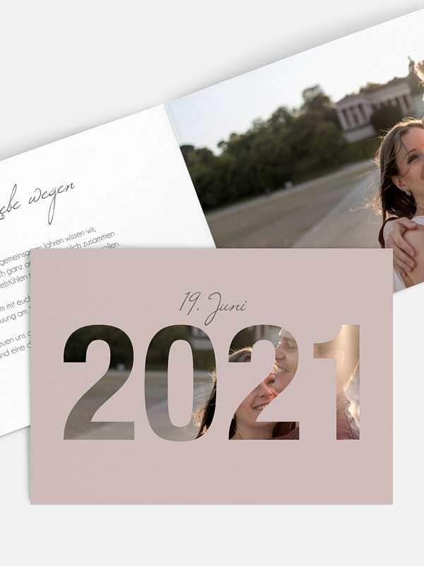 Hochzeitseinladung Durchblick 2021