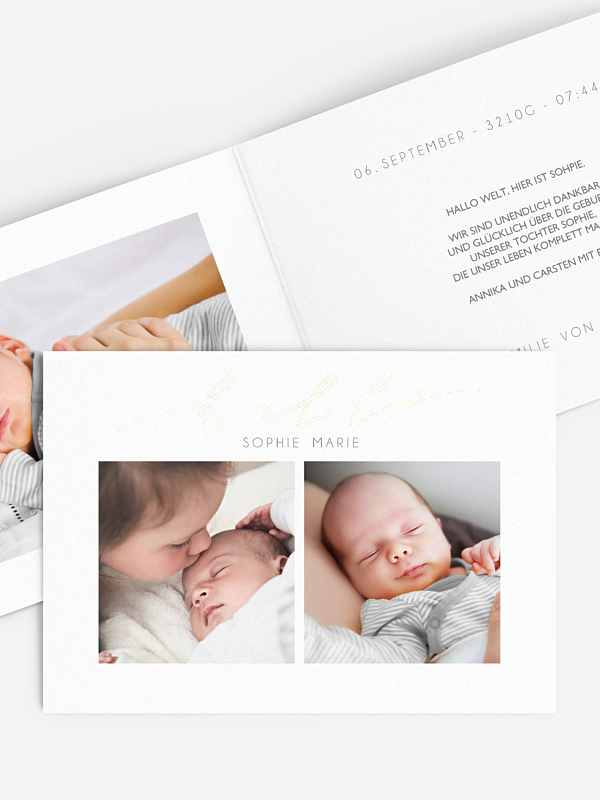 Geburtskarte Kleines Weltwunder Premium