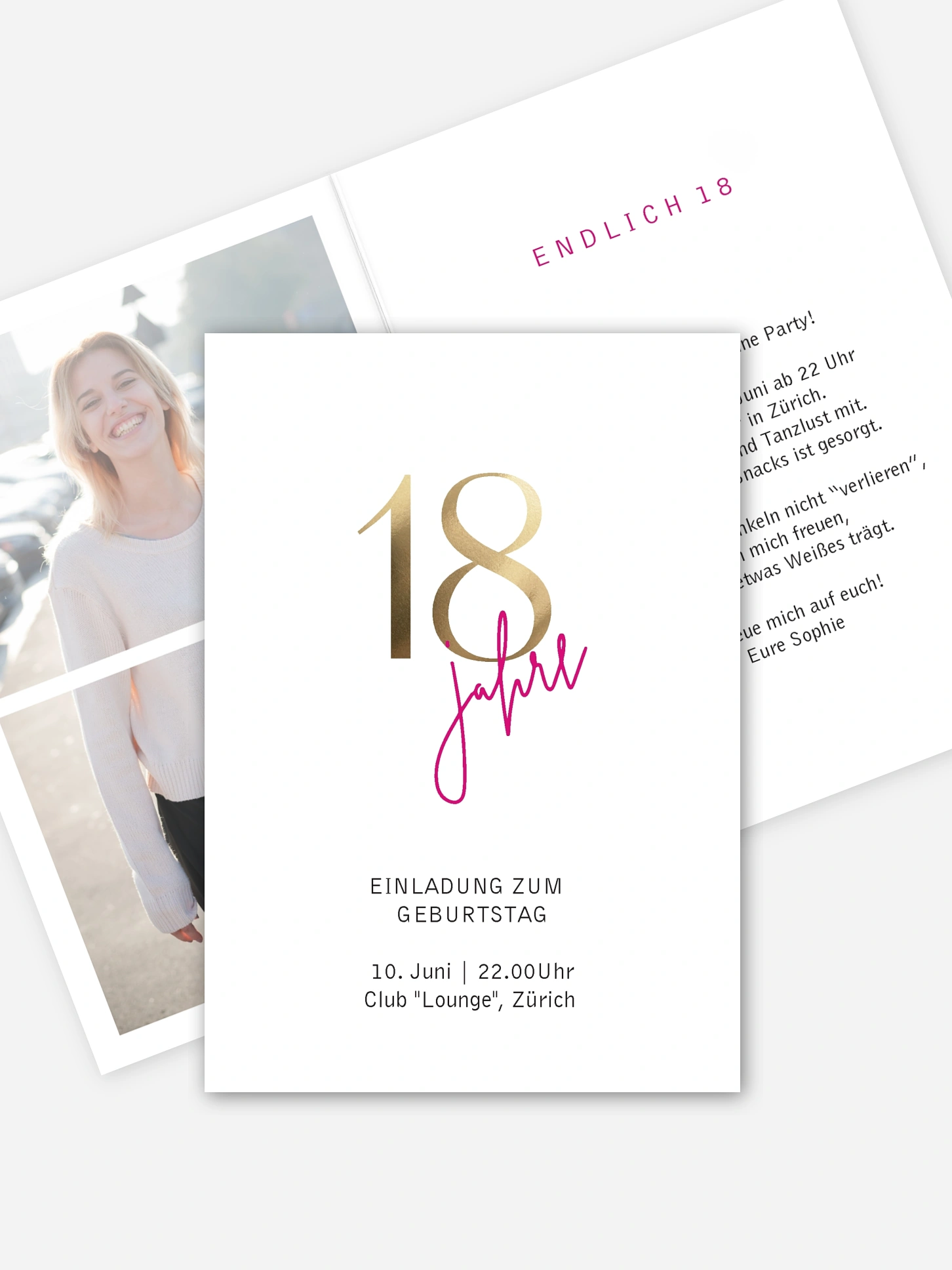 Einladung 18. Geburtstag Prachtvolle Jahre