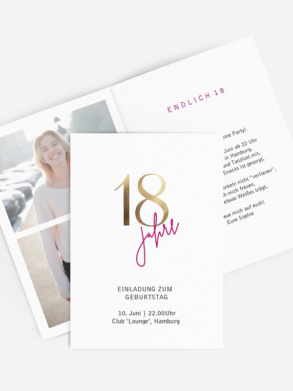 Einladung 18. Geburtstag Prachtvolle Jahre