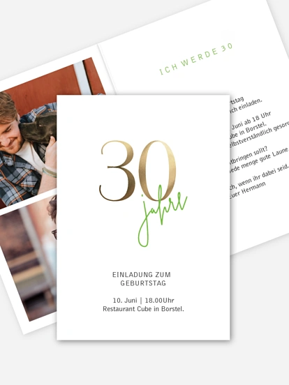 Einladung 30. Geburtstag Prachtvolle Jahre