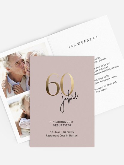 Einladung 60. Geburtstag Prachtvolle Jahre