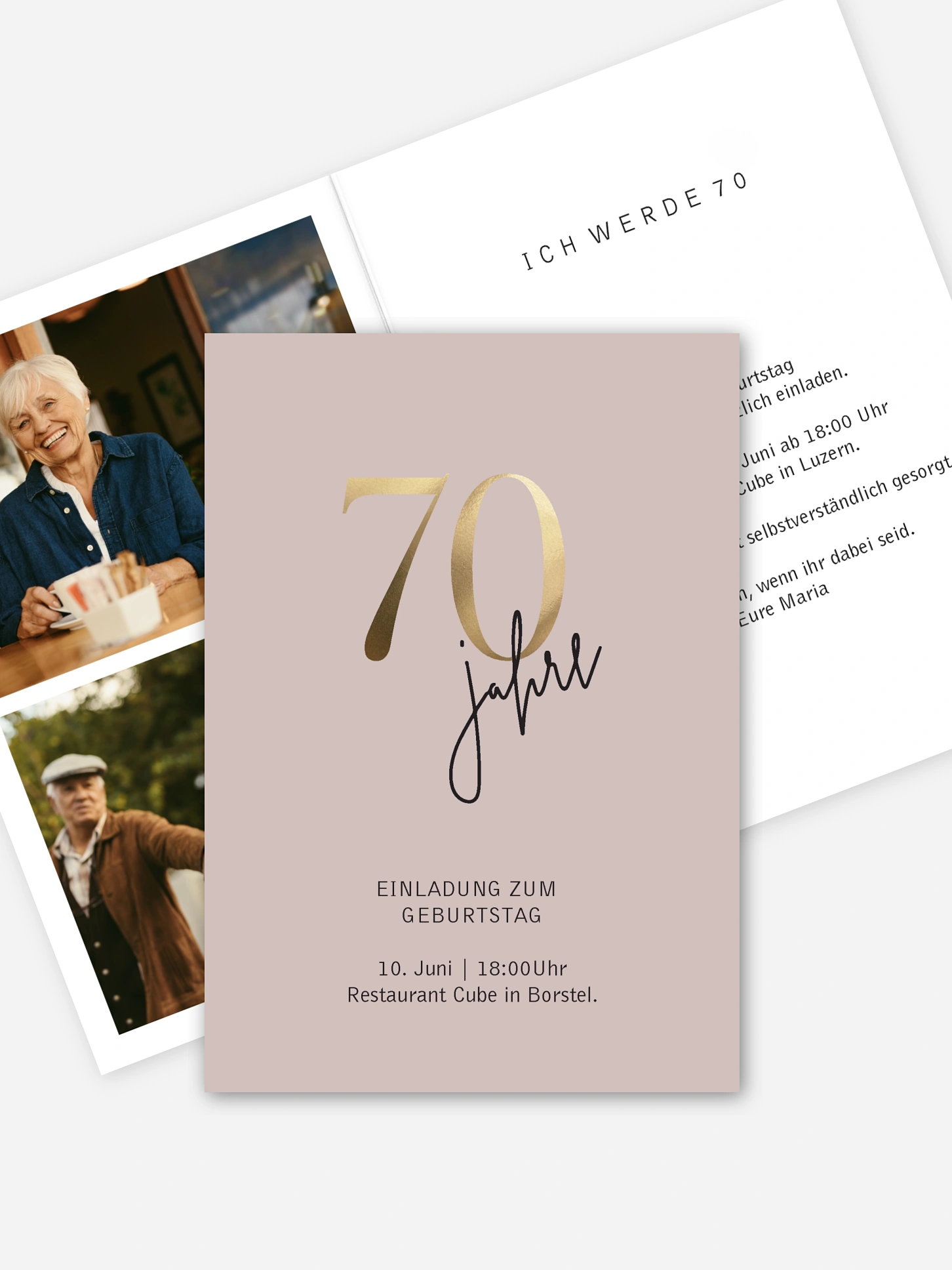 Einladung 70. Geburtstag Prachtvolle Jahre