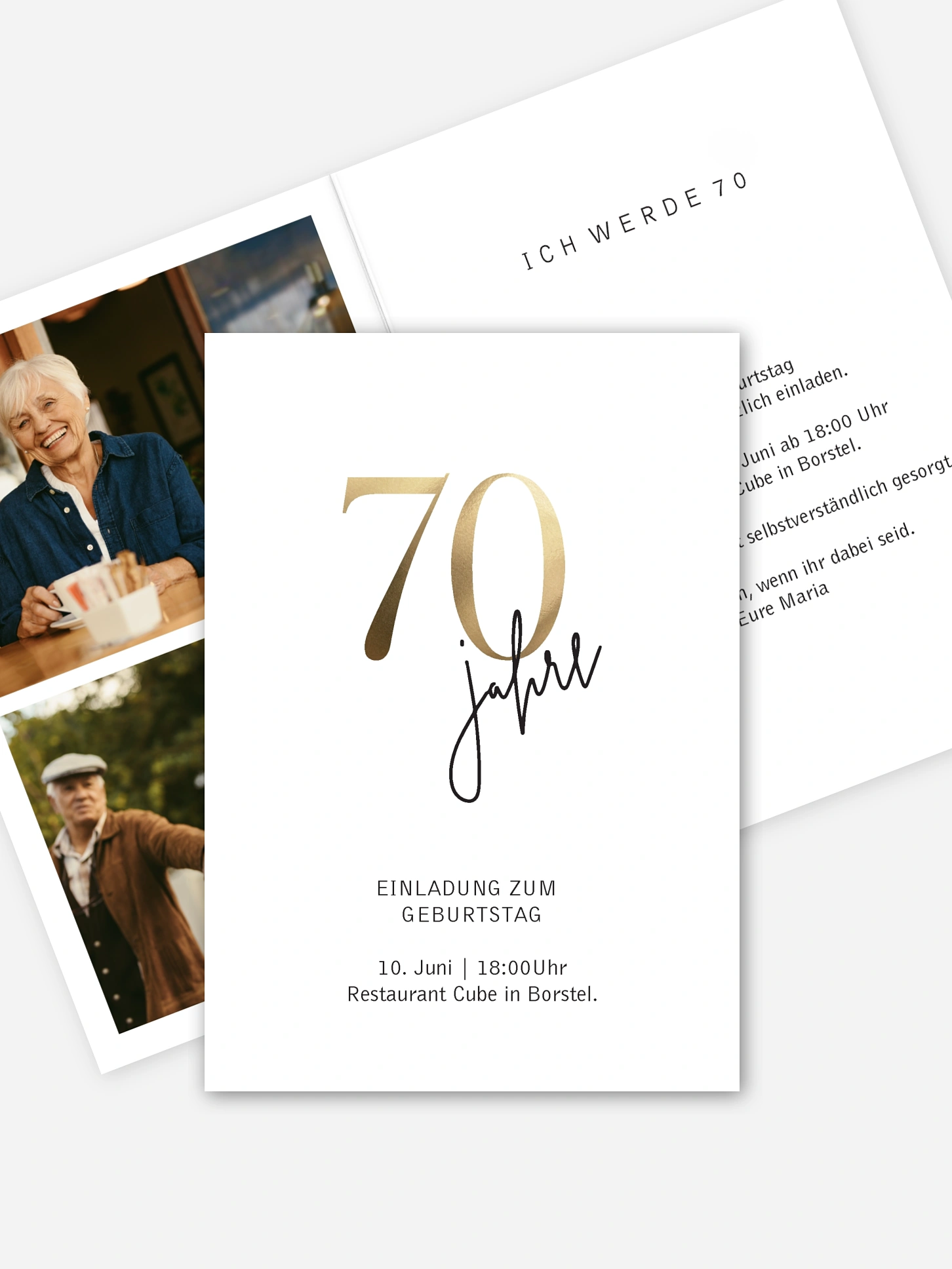 Einladung 70. Geburtstag Prachtvolle Jahre