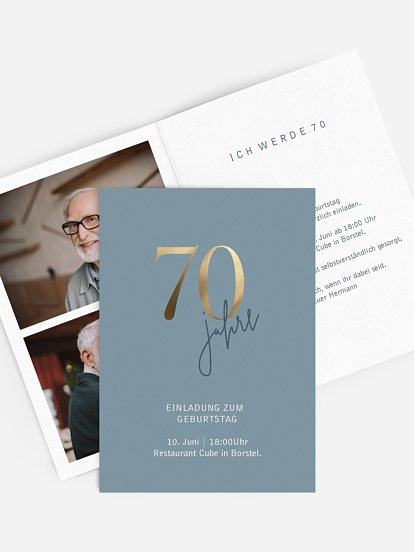 Einladung 70. Geburtstag Prachtvolle Jahre