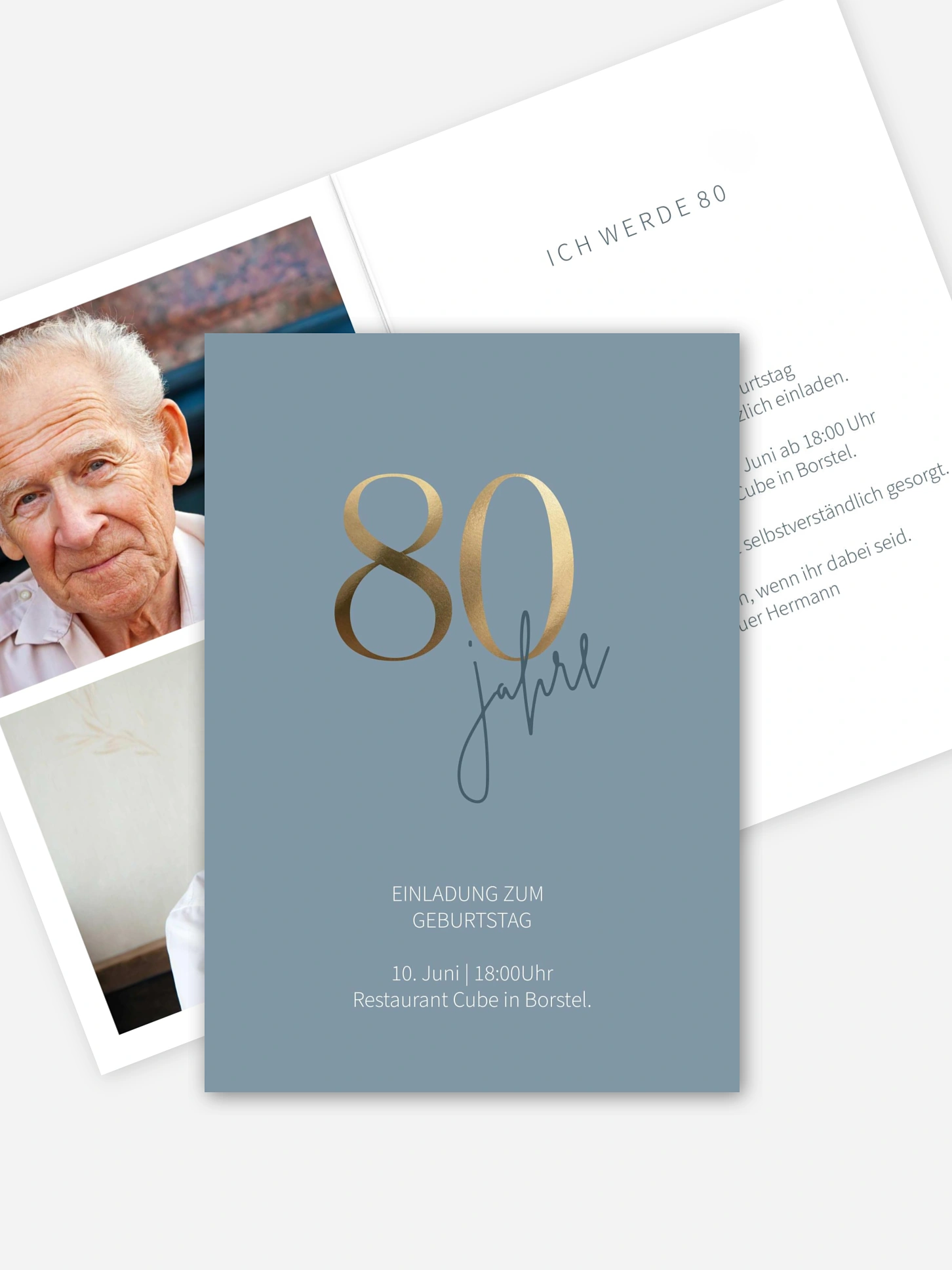Einladung 80. Geburtstag Prachtvolle Jahre