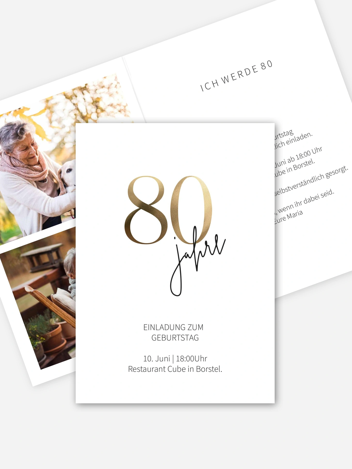 Einladung 80. Geburtstag Prachtvolle Jahre
