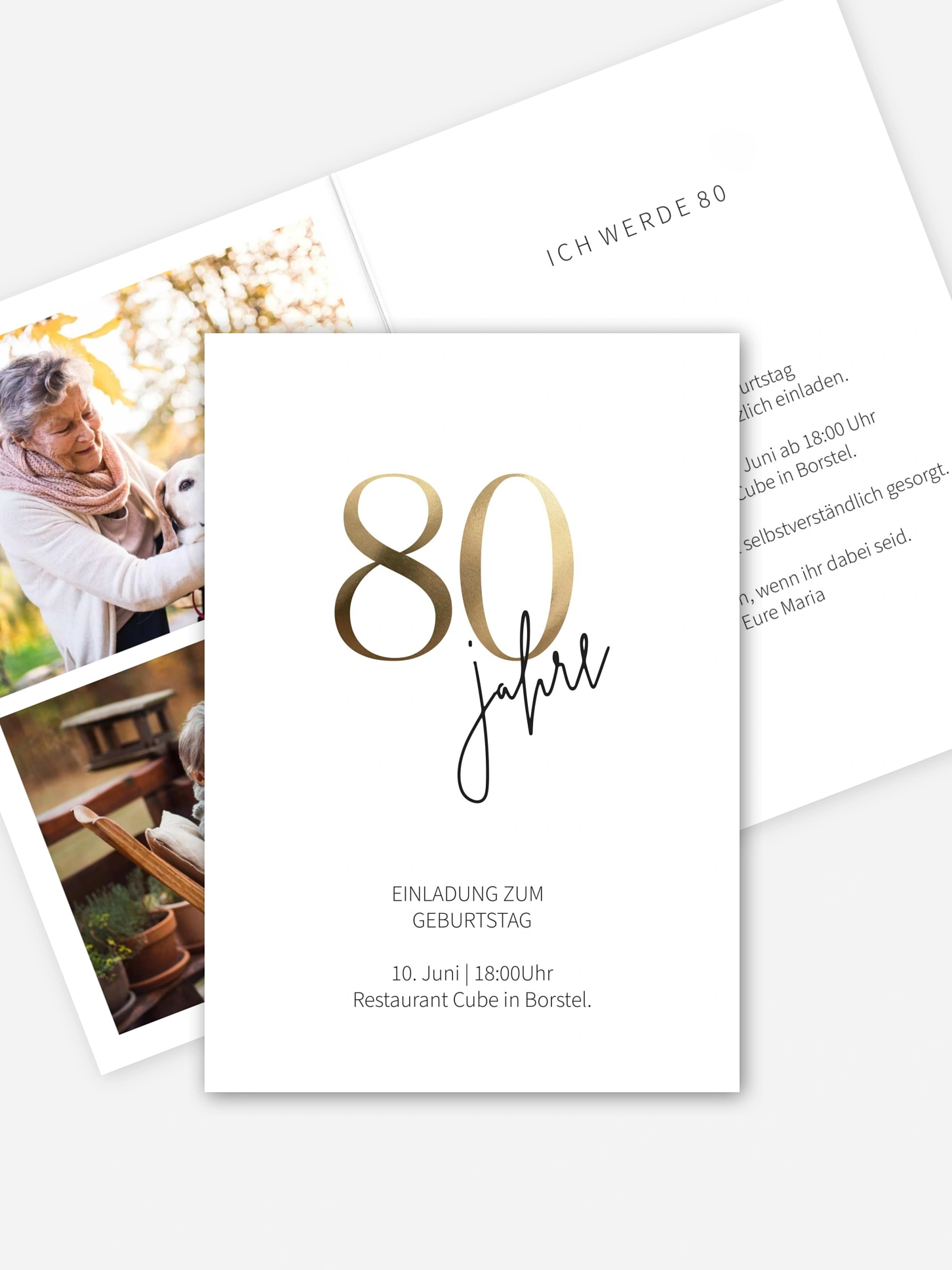 Einladung 80. Geburtstag Prachtvolle Jahre