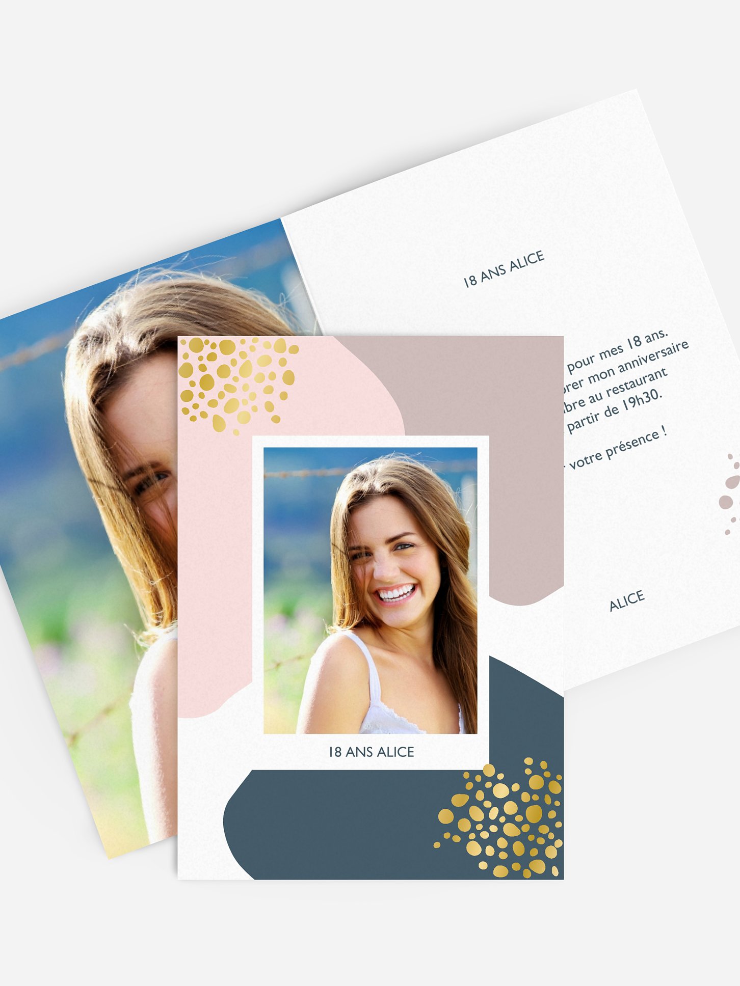 invitation anniversaire 18 En couleurs Premium