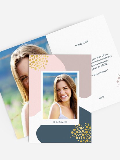 invitation anniversaire 18 En couleurs Premium