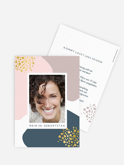 Einladung 40. Geburtstag Amorph Premium