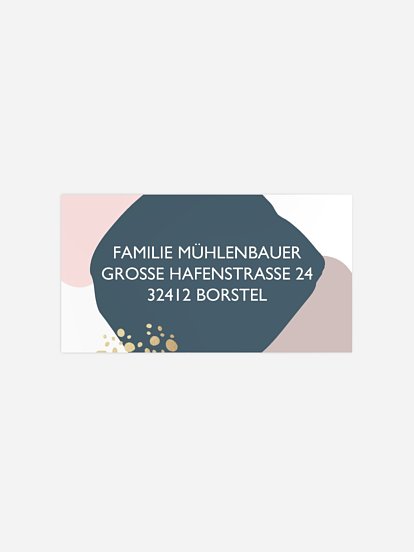 Empfängeraufkleber Party Amorph Premium