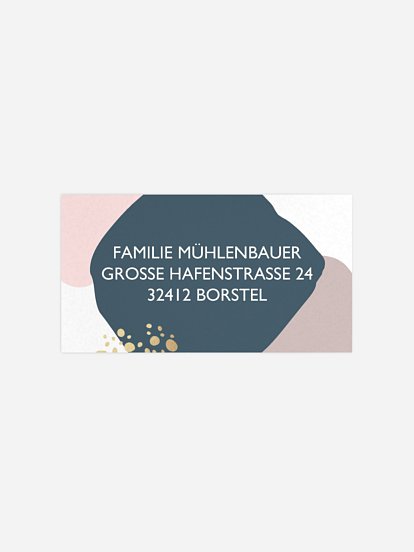 Empfängeraufkleber Party Amorph Premium