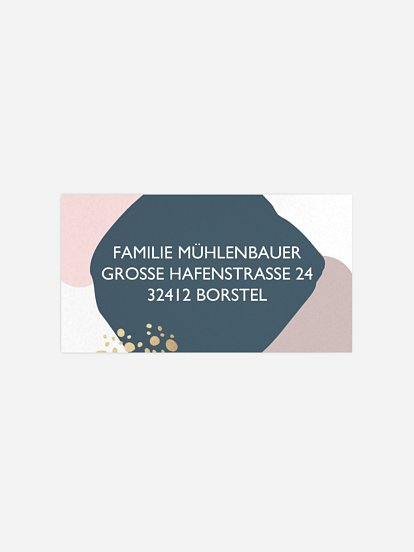 Empfängeraufkleber Party Amorph Premium