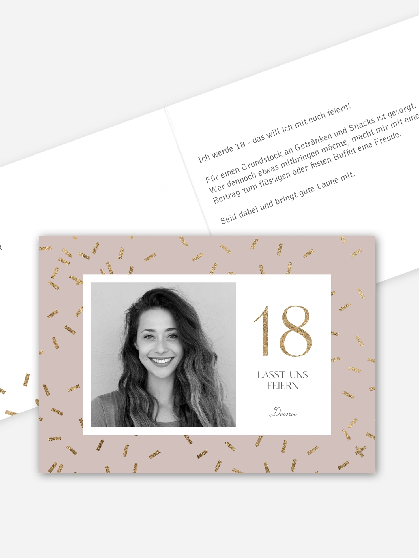Einladung 18. Geburtstag Sparkling Pattern