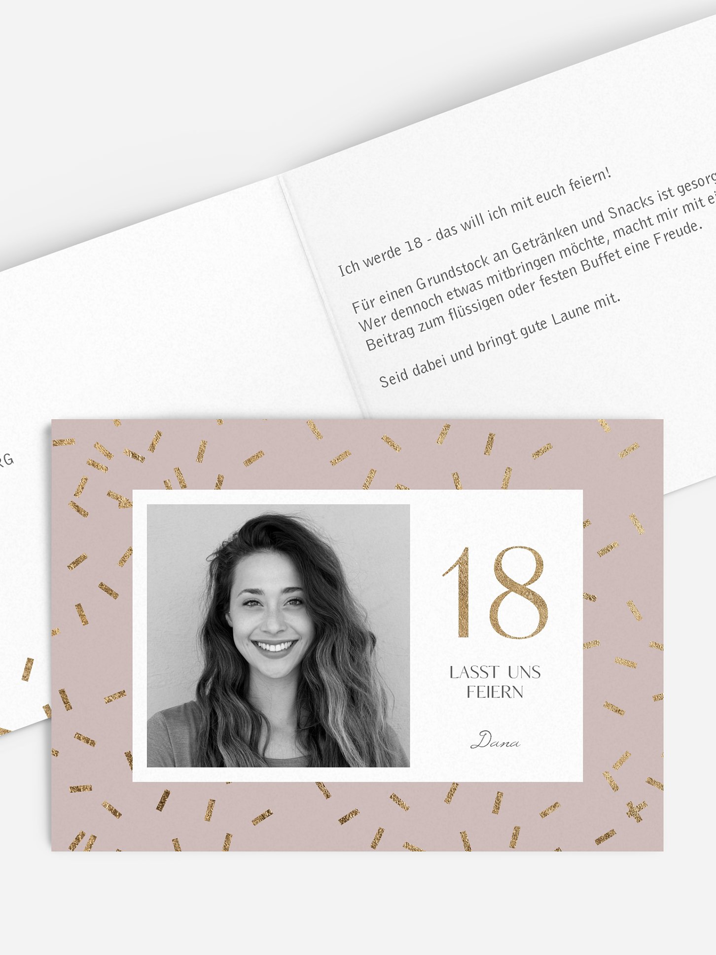 Einladung 18. Geburtstag Sparkling Pattern