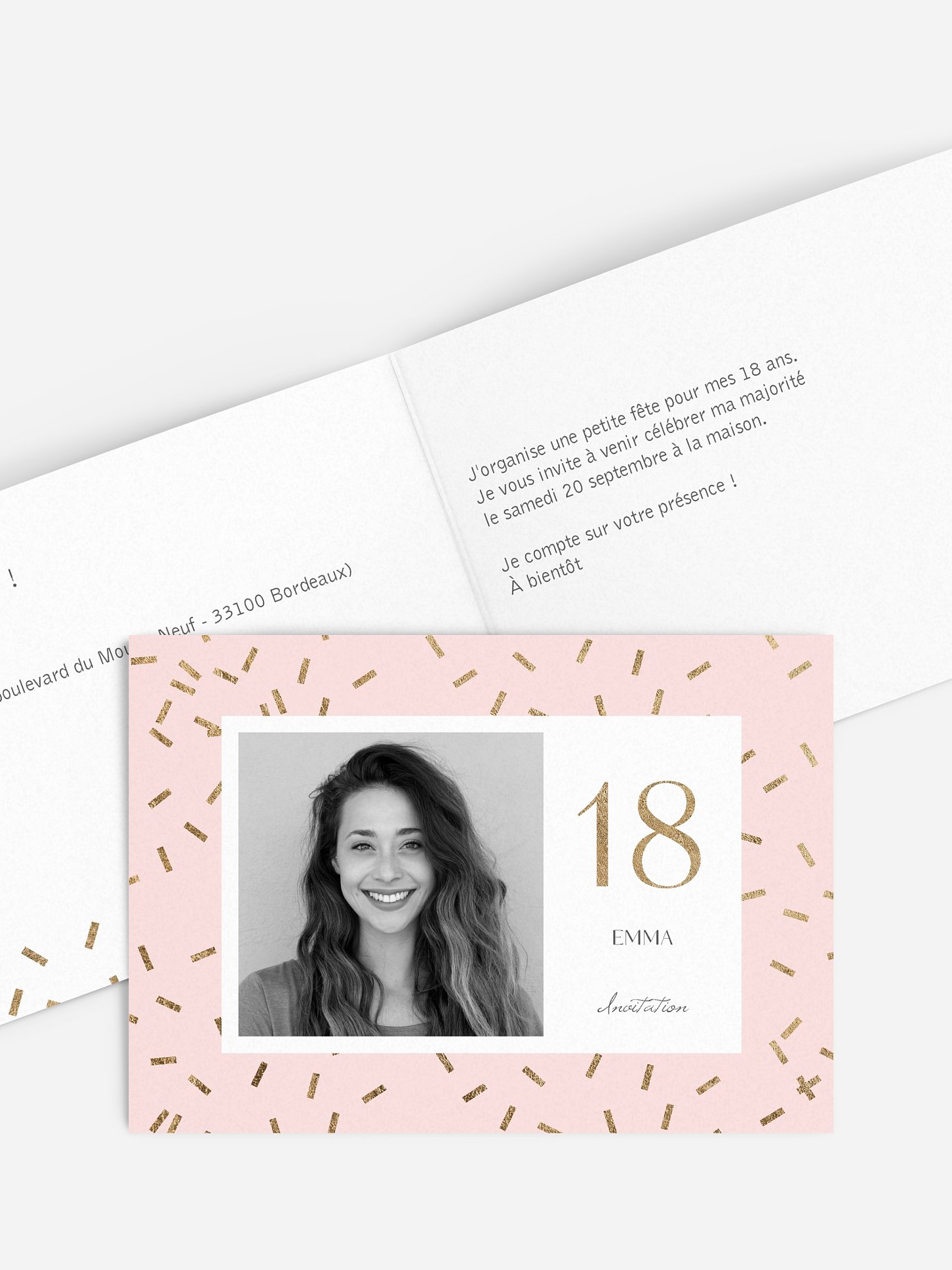 invitation anniversaire 18 Jour de fête