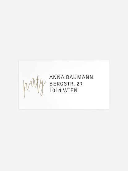 Empfängeraufkleber Geburtstag Sparkling Party