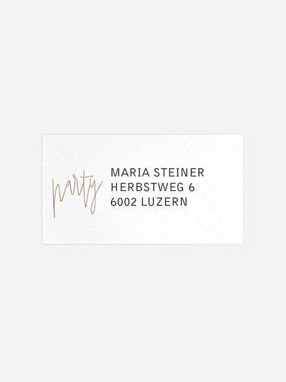 Empfängeraufkleber Geburtstag Sparkling Party