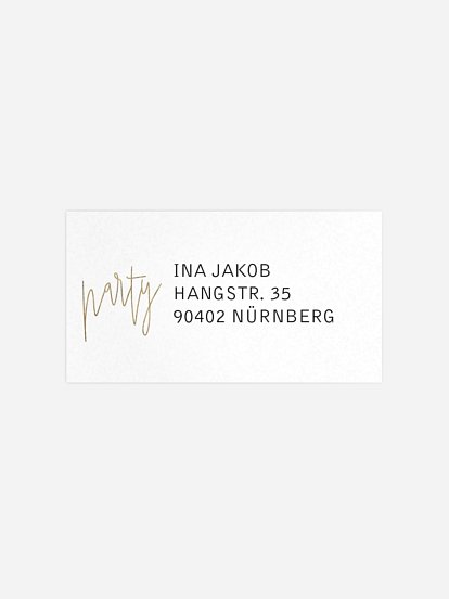 Empfängeraufkleber Geburtstag Sparkling Party