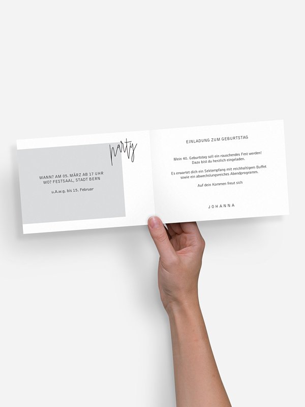 Einladungskarten 40 Geburtstag Glanzende Jahre