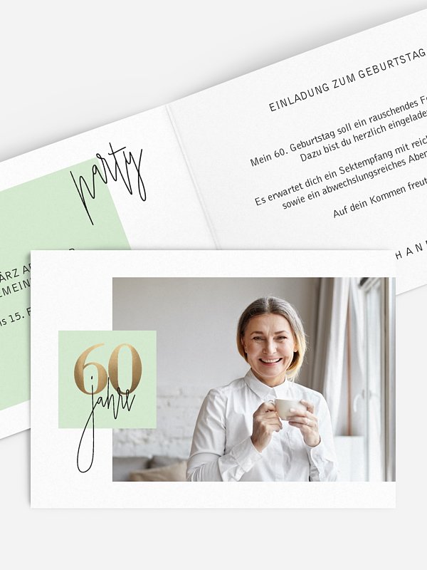 Einladung 60. Geburtstag Glänzende Jahre
