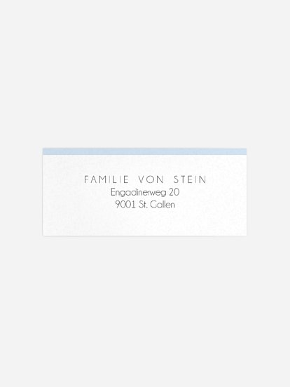 Absenderaufkleber Geburt Manuskript Premium