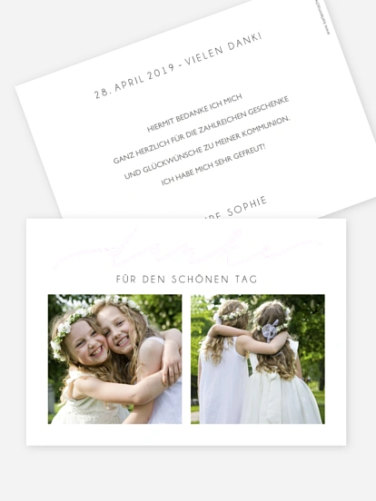 Danksagung Kommunion Manuskript Premium
