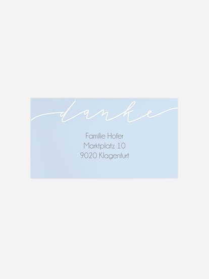 Empfängeraufkleber Geburt Manuskript Premium