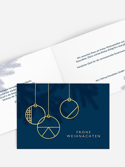 Geschäftliche Weihnachtskarte Silent Christmas Night