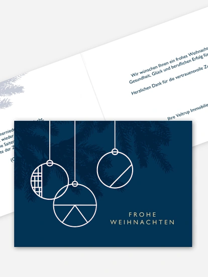 Geschäftliche Weihnachtskarte Silent Christmas Night