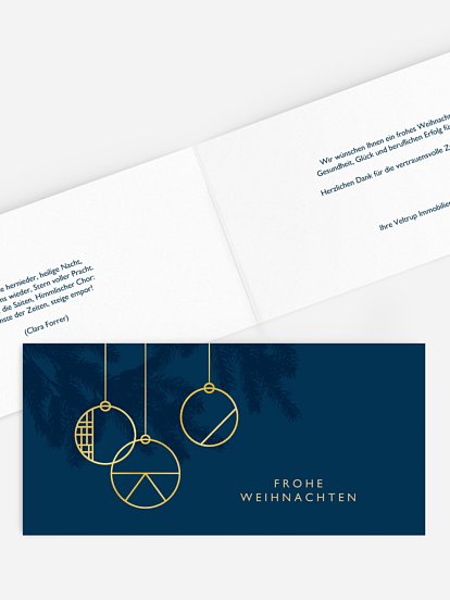 Geschäftliche Weihnachtskarte Silent Christmas Night
