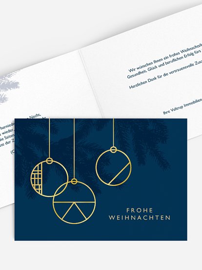 Geschäftliche Weihnachtskarte Silent Christmas Night