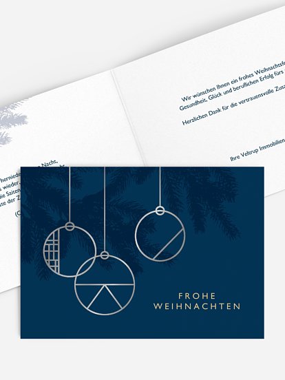 Geschäftliche Weihnachtskarte Silent Christmas Night