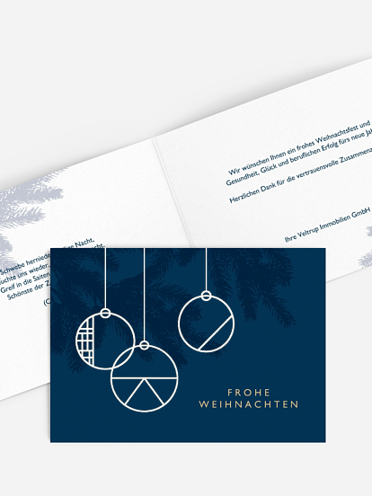 Geschäftliche Weihnachtskarte Silent Christmas Night