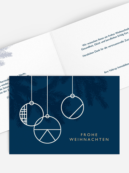 Geschäftliche Weihnachtskarte Silent Christmas Night