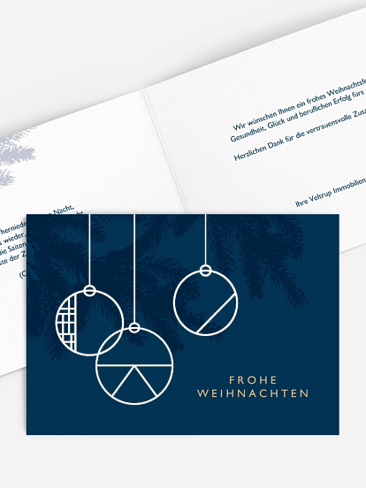 Geschäftliche Weihnachtskarte Silent Christmas Night